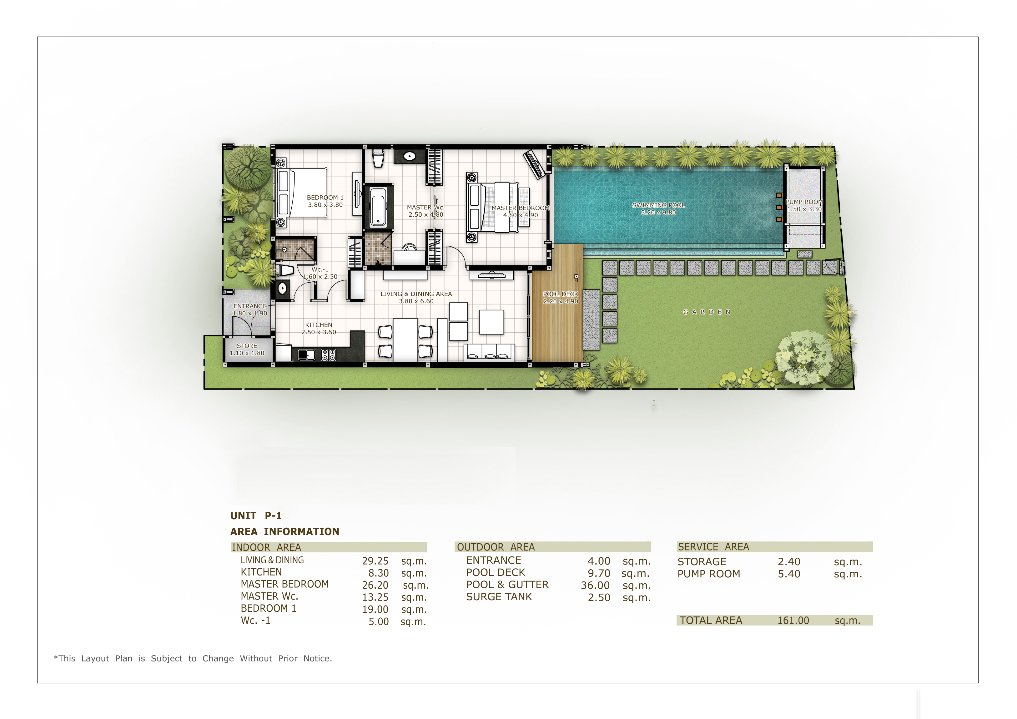 Villa with a pool in Nai Harn, 2 bedrooms