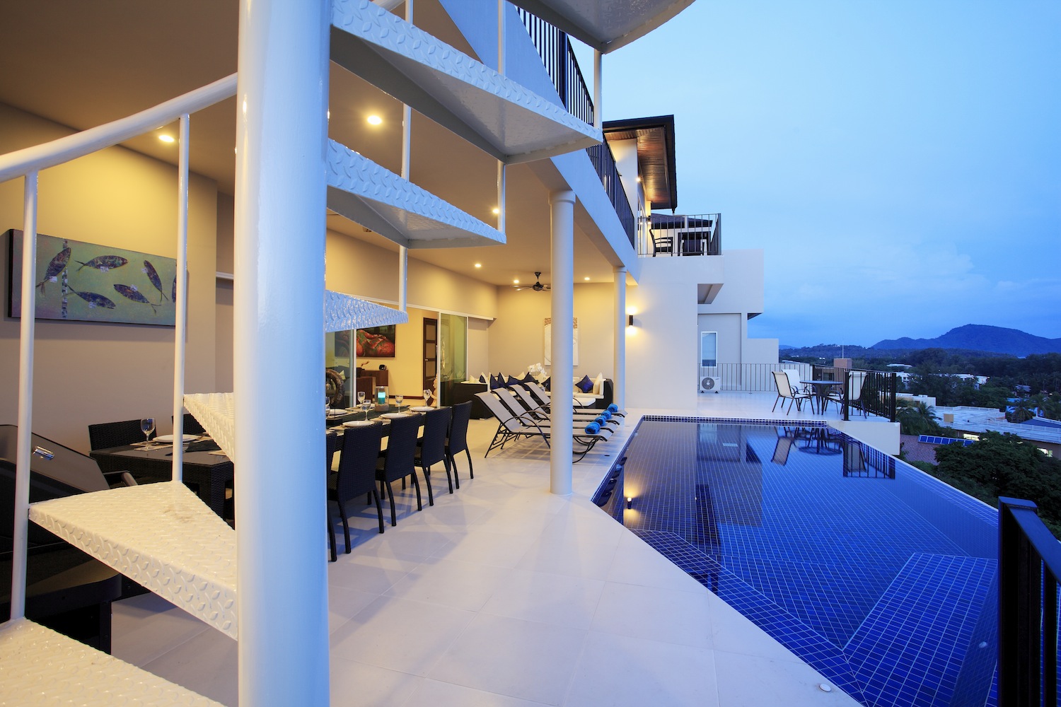 Villa with pool and private terrace, 9 bedrooms, Rawai