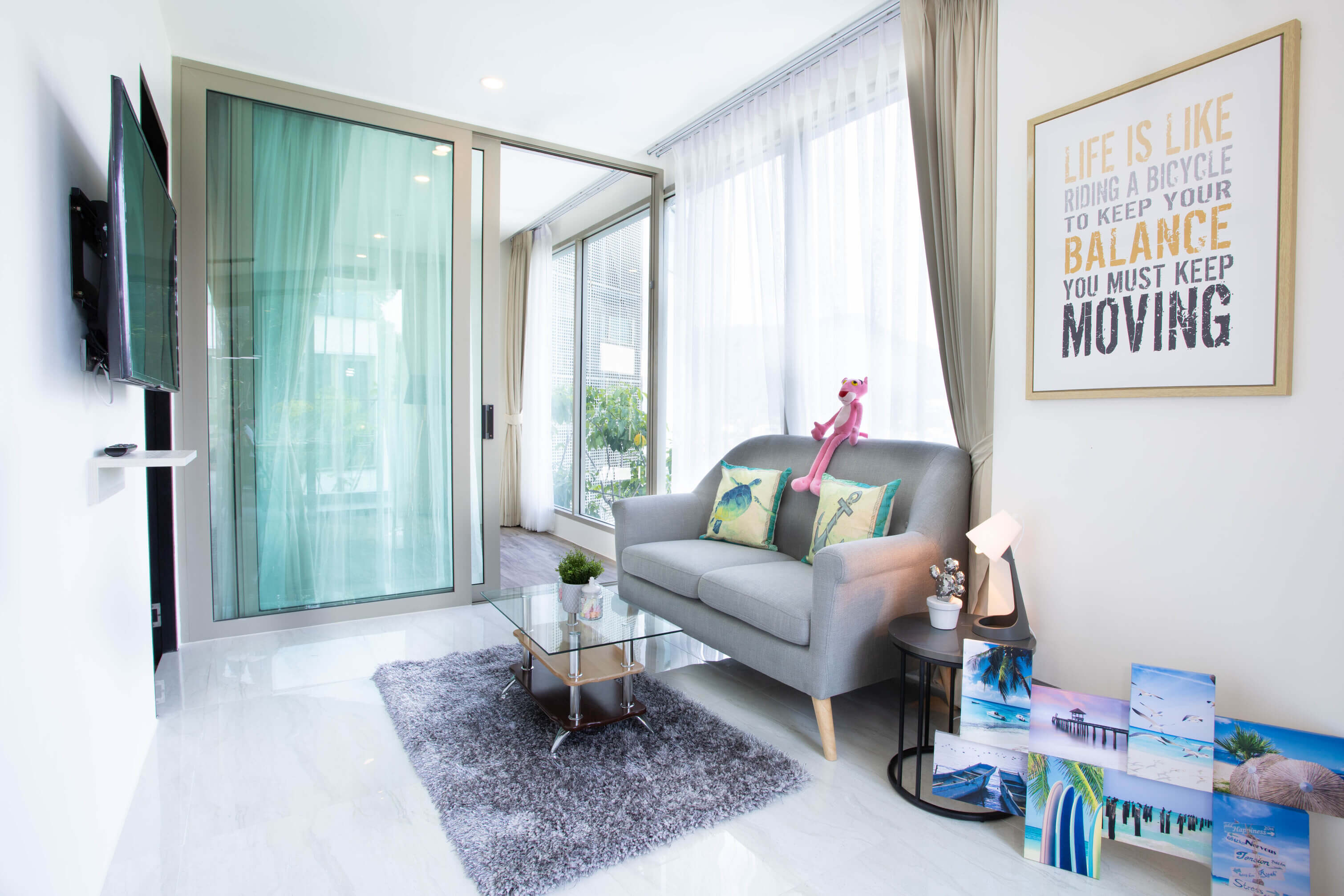 Cozy apartment with a private balcony and an incredible view from the window, 1 bedroom, Kamala