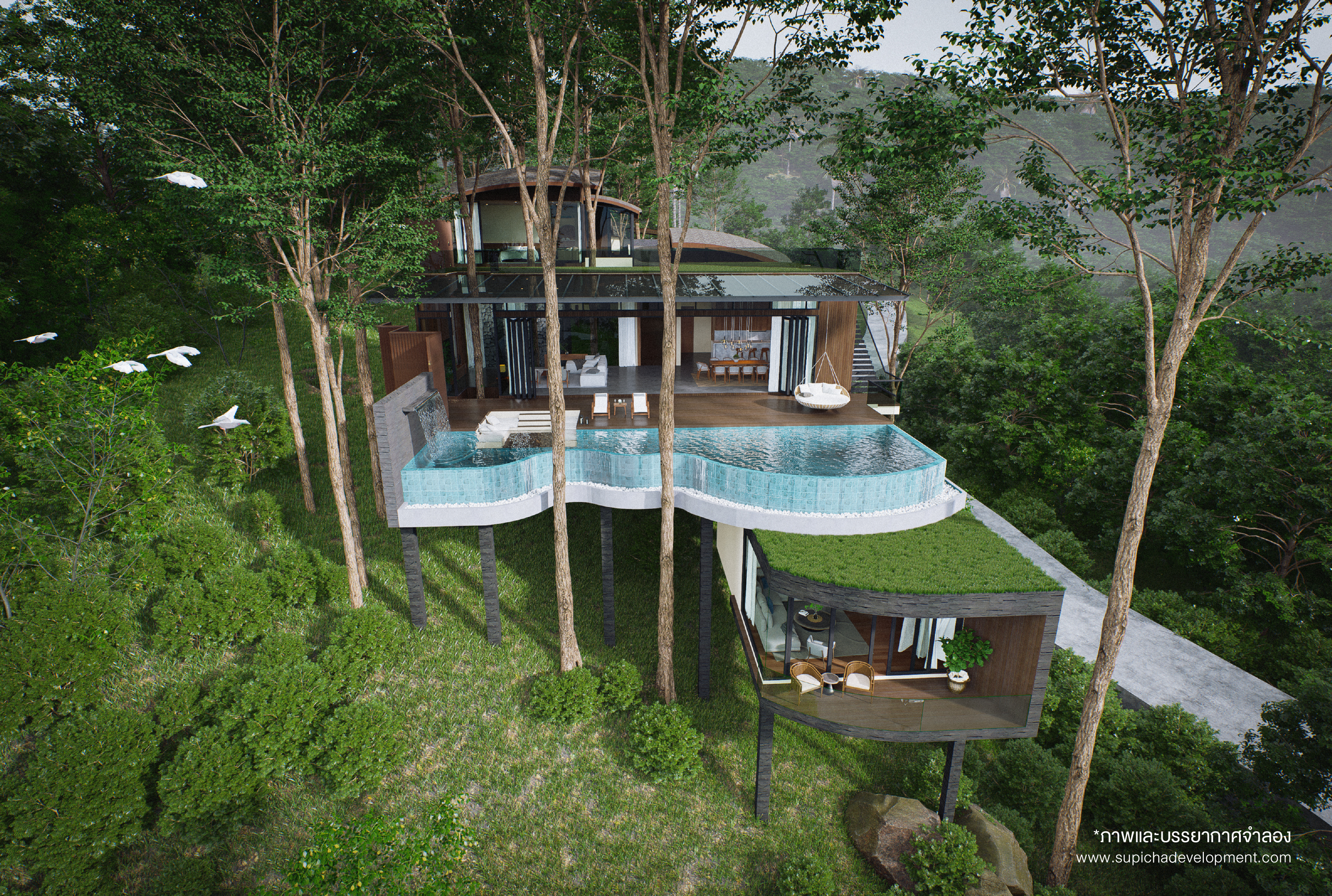 Tropical ocean view 5 bedroom villa with private pool, Phuket Town