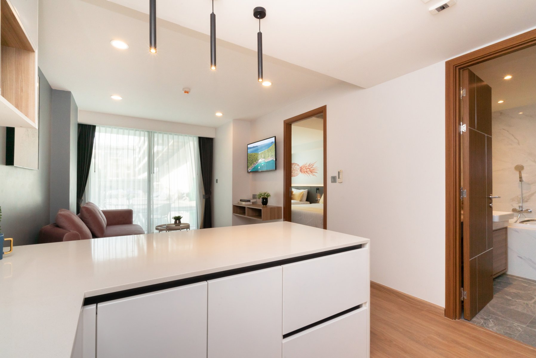 Cozy modern apartment in a new residential complex near Kata Beach, 2 bedrooms