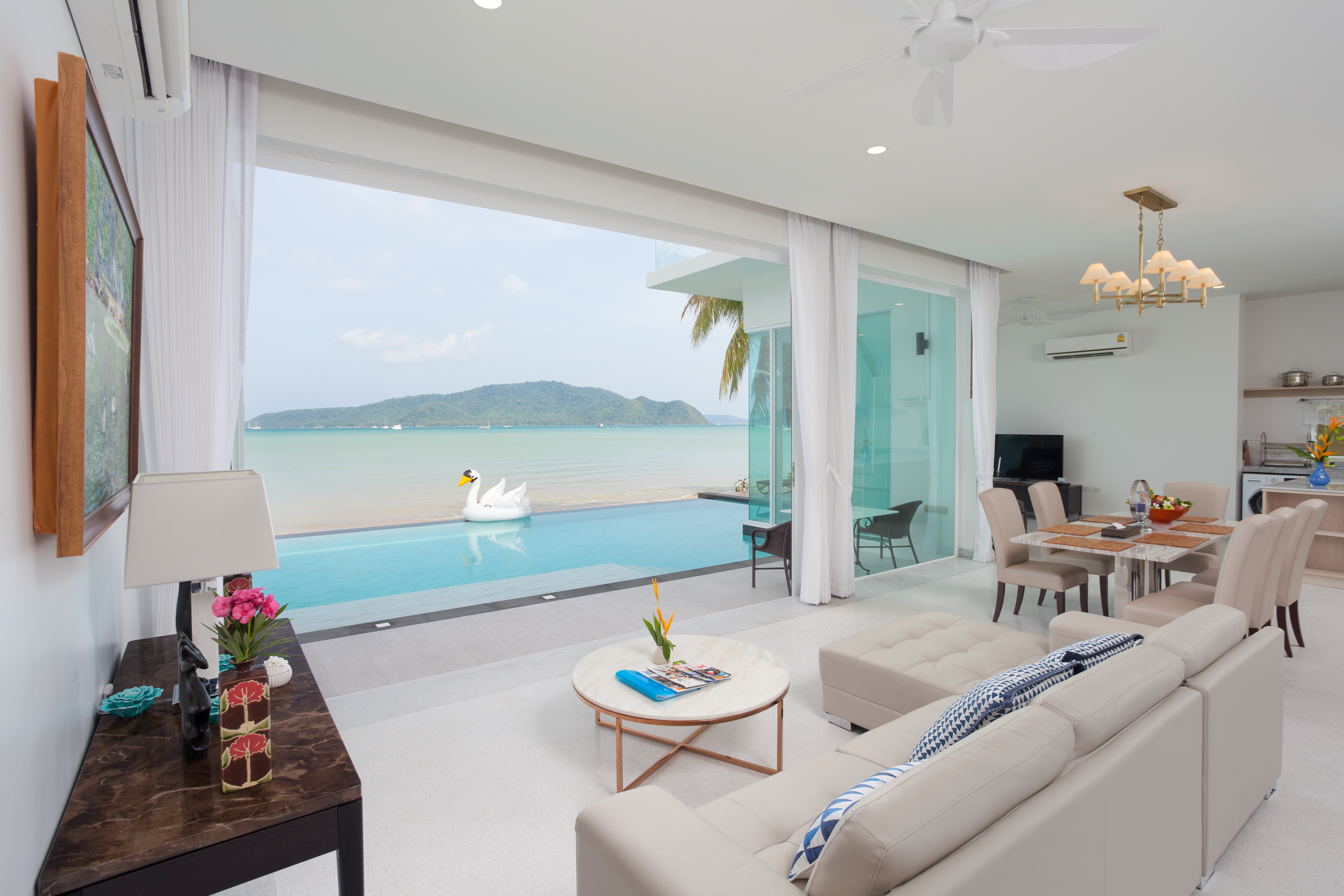 Modern villa with a pool on the coast in Rawai, 3 bedrooms
