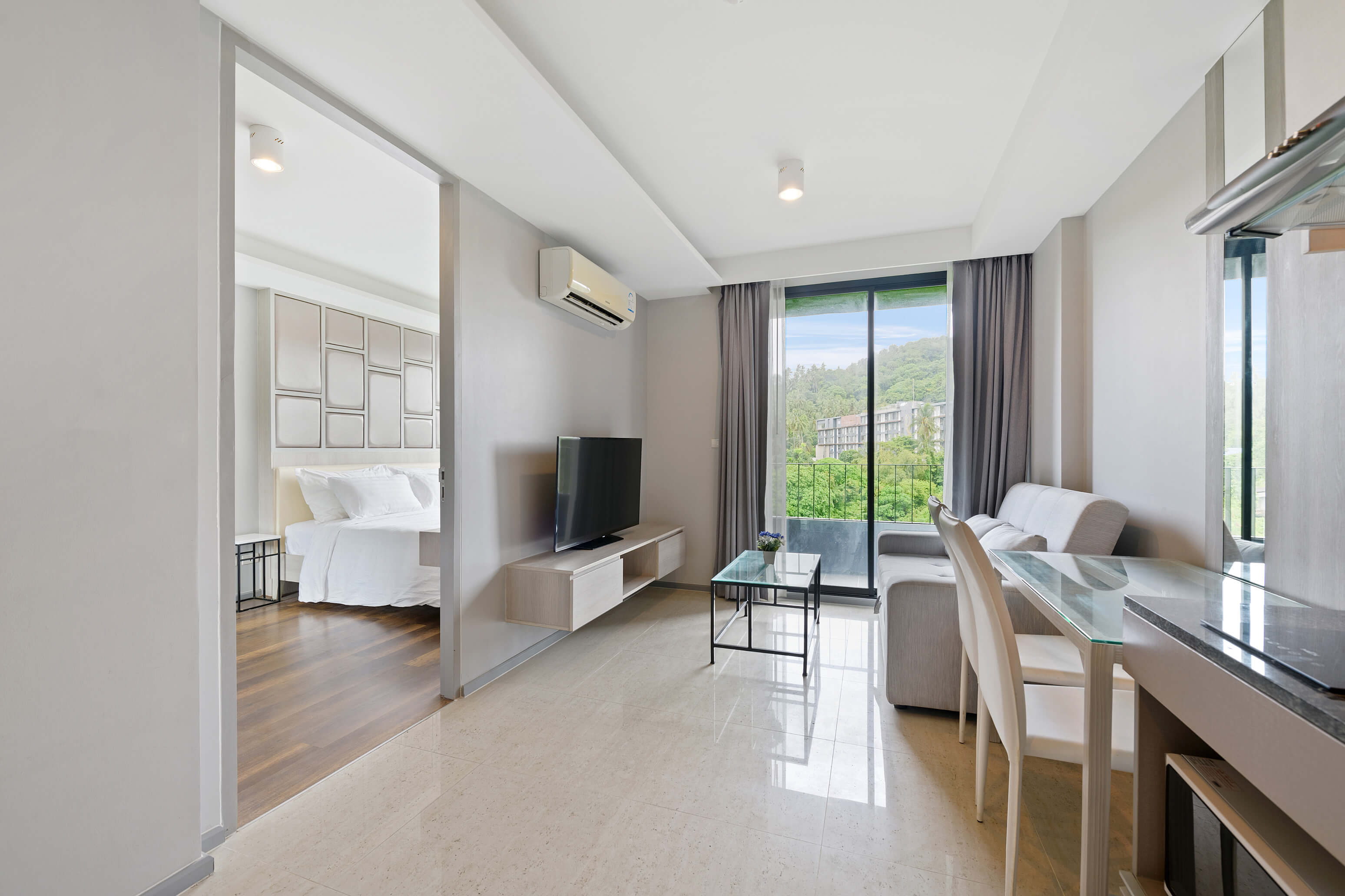 Bright Apartment with Panoramic Windows, 1 Bedroom, Surin
