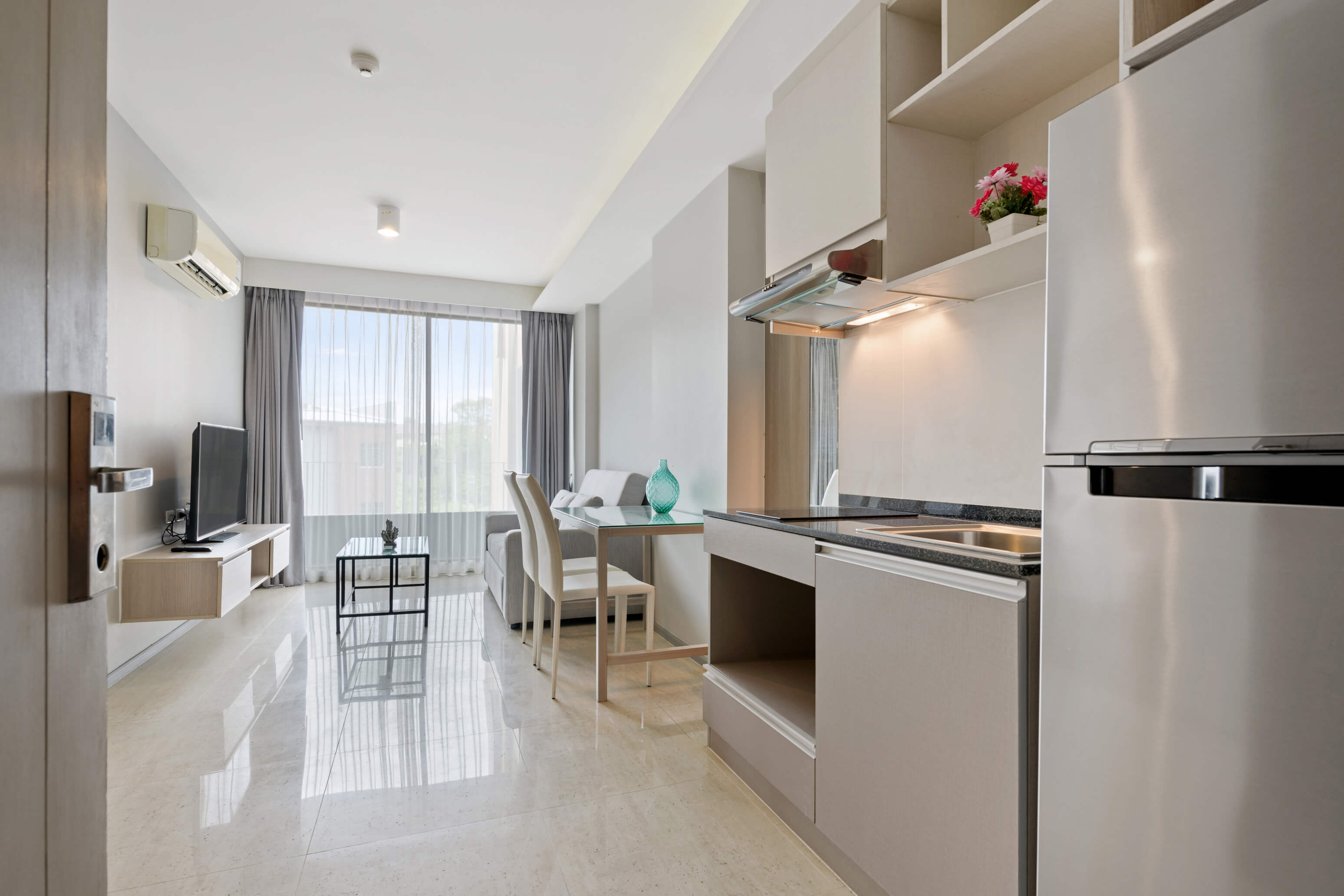 Modern Apartment with Light Interior Design, 1 Bedroom, Surin