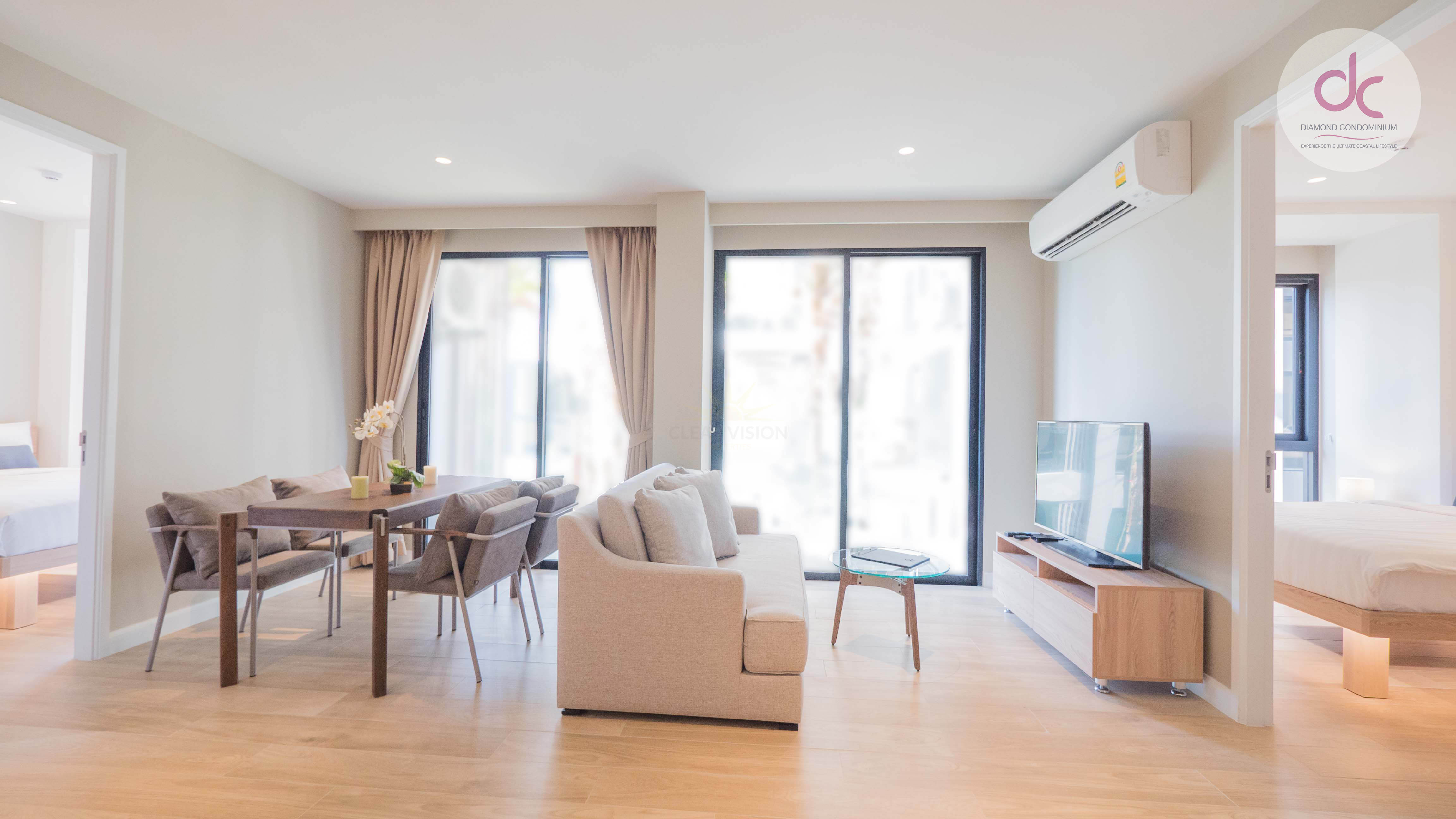 Apartment with a stylish beach interior, 2 bedrooms, 66.45 sq.m., Bangtao